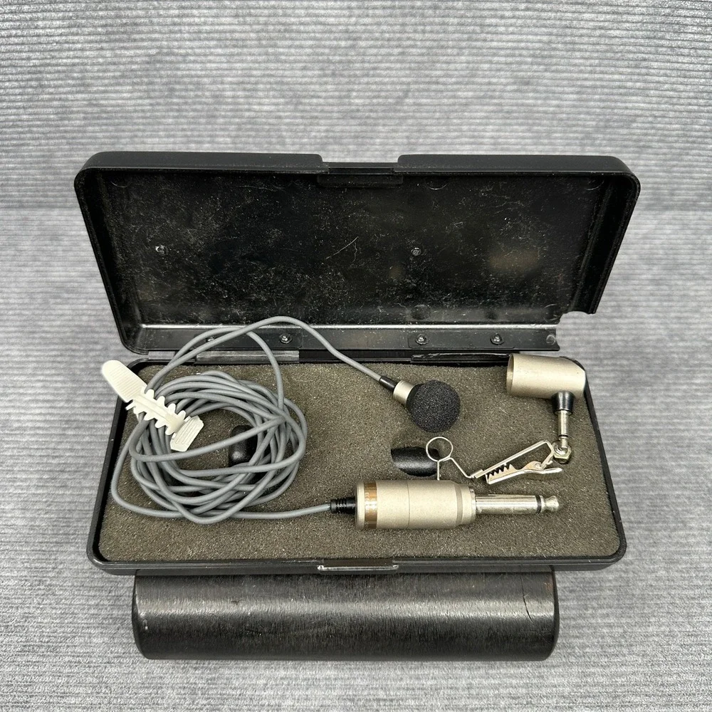 Sony Electret Condenser Microphone ECM-150 Vintage Lavalier Mic with Case Japan